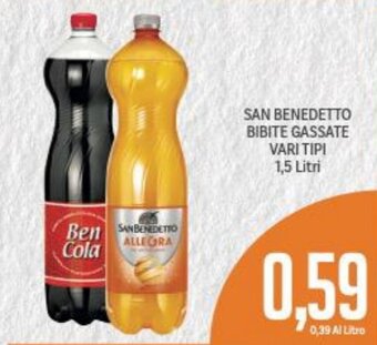Supermercati Piccolo San Benedetto Bibite Gassate vari tipi 1,5 Litri offerta