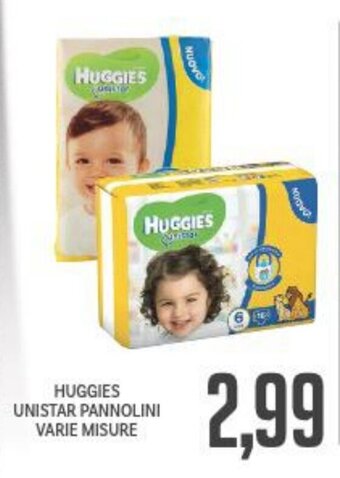 Supermercati Piccolo Huggies Unistar Pannolini Varie Misure offerta
