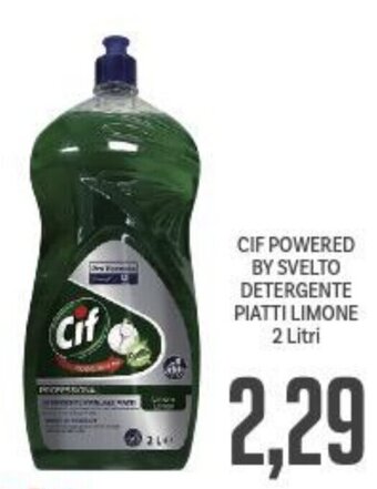 Supermercati Piccolo Cif Powered By Svelto Detergente Piatti Limone 2 Litri offerta