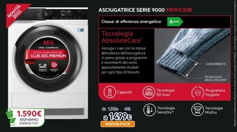 Unieuro AEG Asciugatrice Serie 9000 TR9HC83B offerta