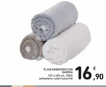 Spazio Conad Plaid embossed con sherpa offerta