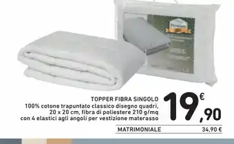 Topper fibra singolo