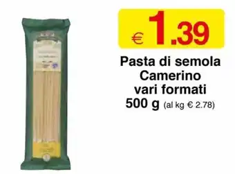Sì con te Camerino Pasta di Semola Vari Formati 500 g offerta