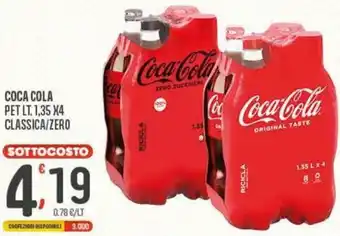 Eurospar Coca Cola Pet Lt. 1,35 x 4 Classica / Zero offerta