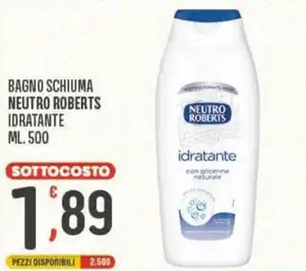 Eurospar Neutro Roberts Bagno Schiuma Idratante ml. 500 offerta