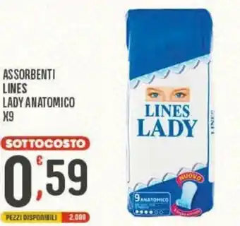 Lines Assorbenti Lady Anatomico x 9