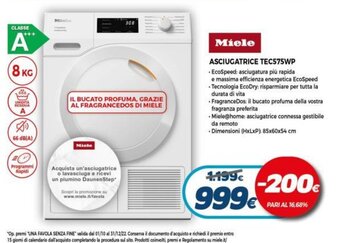 Expert Miele Asciugatrice TEC575WP offerta