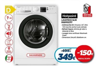 Expert Hotpoint Lavatrice Slim RSSFR327IT offerta