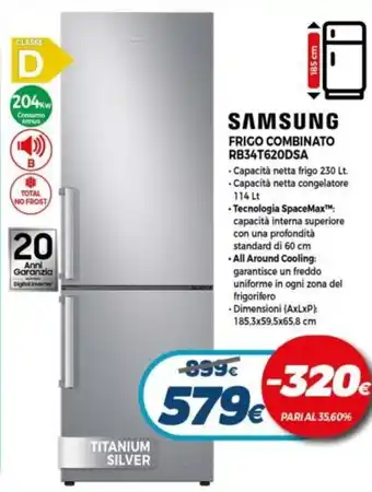 Expert Samsung Frigo Combinato RB36T602DSA offerta
