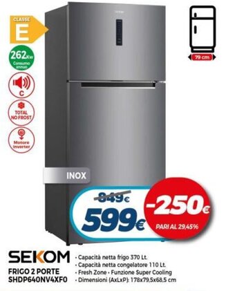 Expert Sekom Frigo 2 Porte SHDP640NV4XF0 offerta