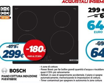 Expert Bosch Piano Cottura Induzione PUE611BB5E offerta