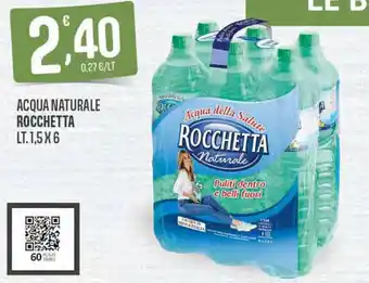 Eurospar Rocchetta Acqua Naturale Lt. 1,5 x 6 offerta