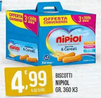 Eurospar Nipiol Biscotti gr.360 x 3 offerta