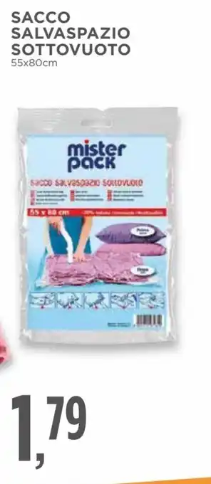 Conad Mister pack Sacco Salvaspazio Sottovuoto 55x80cm offerta