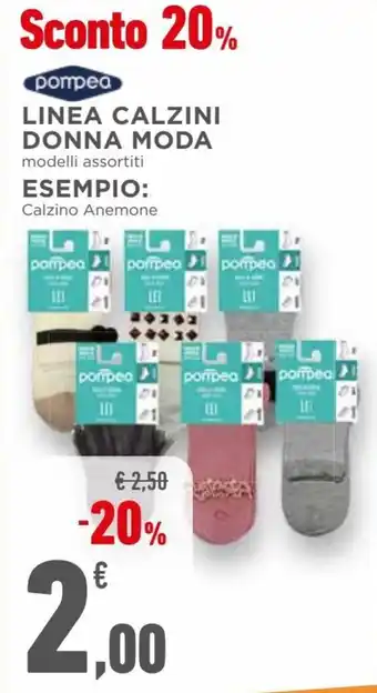 Conad Pompea Linea Calzini Donna Moda modelli assortiti offerta
