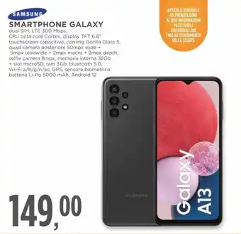 Conad Samsung Smartphone Galaxy A13 offerta