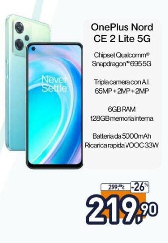 Unieuro OnePlus Nord CE 2 Lite 5G offerta