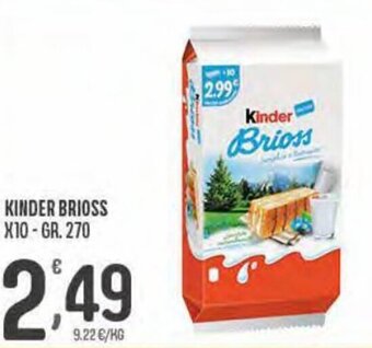 Eurospar Kinder Brioss x 10 - gr.270 offerta
