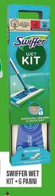 Eurospar Swiffer Wet Kit + 6 Panni offerta