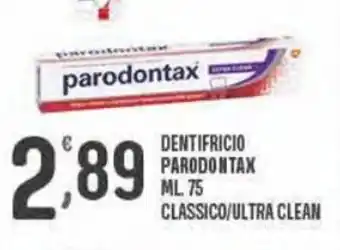 Eurospar Parodontax Dentifricio ml 75 Classico/Ultra Clean offerta