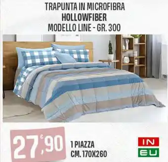 Eurospar Hollowfiber Trapunta In Microfibra Modello Line - gr.300 1 Piazza cm. 170 x 260 offerta
