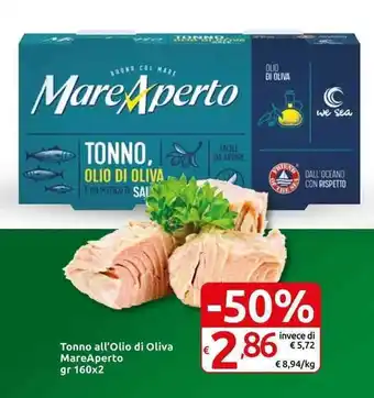 Carrefour Express Mare Aperto Tonno All'Olio Di Oliva gr 160 x 2 offerta