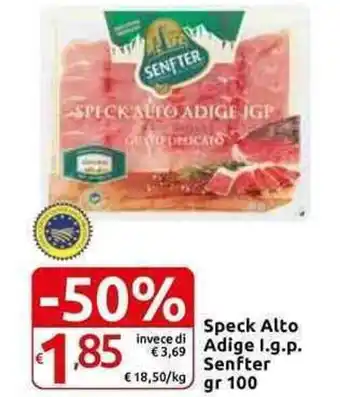 Carrefour Express Senfter Speck Alto Adige I.G.P. gr 100 offerta