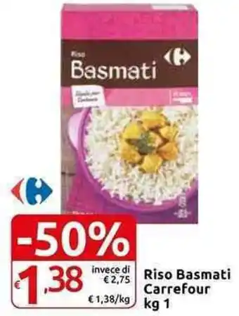 Carrefour Express Carrefour Riso Basmati kg 1 offerta