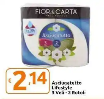 Carrefour Express Asciugatutto Lifestyle 3 Veli-2 Rotoli offerta