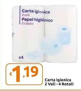 Carrefour Express Carta Igienica 2 Veli-4 Rotoli offerta