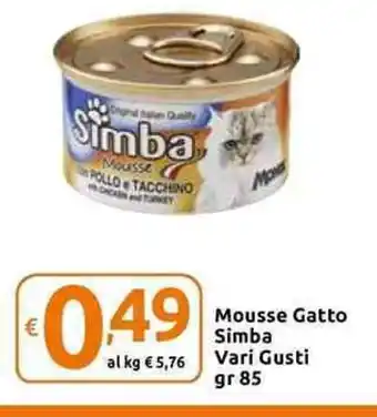 Mousse Gatto Simba Vari Gusti gr 85
