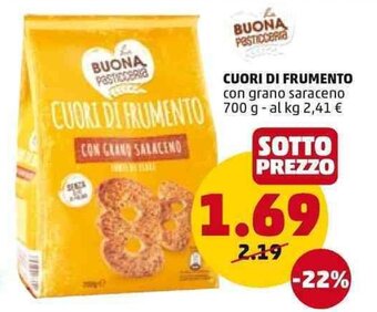 PENNY Buona Pasticceria Cuori di Frumento con grano saraceno 700 g offerta