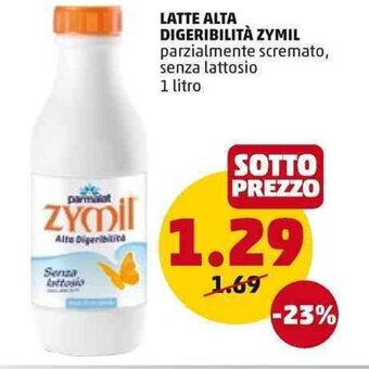 PENNY Latte Alta Digeribilità Zymil parzialmente scremato, senza lattosio 1 litro offerta