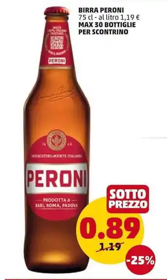 PENNY Peroni Birra 75 cl offerta