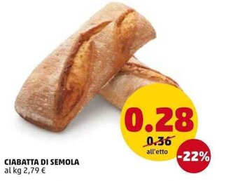 PENNY Ciabatta Di Semola offerta