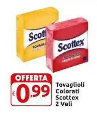 Carrefour Express Tovaglioli Colorati Scottex 2 Veli offerta