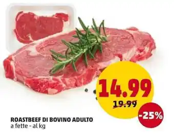 PENNY Roastbeef di Bovino Adulto a fette offerta