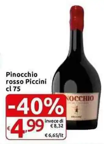 Pinocchio rosso Piccini cl 75