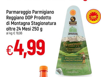 Famila Parmareggio Parmigiano Reggiano DOP Prodotto di Montagna Stagionatura oltre 24 Mesi 250 g offerta