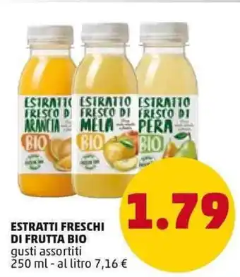 PENNY Estratti Freschi di Frutta Bio gusti assortiti 250 ml offerta