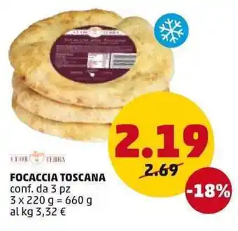 Cuor di Terra Focaccia Toscana 3 pz 660 g