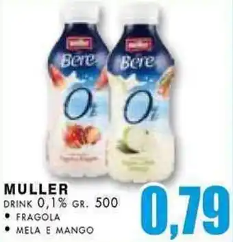 La Mimosa Supermercati Muller Drink 0,1% gr. 500 Fragola/Mela e Mango offerta