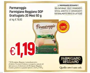 Famila Parmareggio Parmigiano Reggiano DOP Grattugiato 30 Mesi 60 g offerta