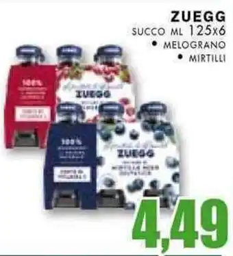 La Mimosa Supermercati Zuegg Succo ml 125x6 Melograno/Mirtilli offerta