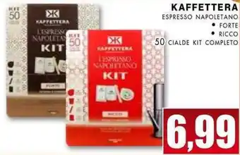 Kaffettera Espresso Napoletano Forte/Ricco 50 Cialde Kit Completo