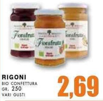 La Mimosa Supermercati Rigoni Bio Confettura gr. 250 vari gusti offerta