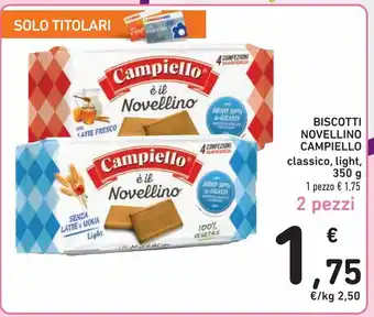 Spazio Conad Biscotti novellino campiello classico, light 350 g - 2 pezzi offerta