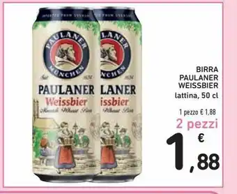 Spazio Conad Birra paulaner weissbier 50 cl - 2 pezzi offerta