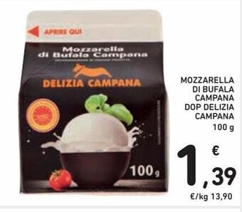 Spazio Conad Mozzarella di bufala campana dop delizia campana 100g offerta