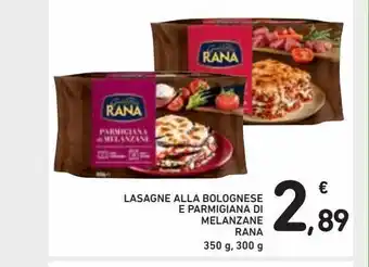 Spazio Conad Lasagna alla bolognese e parmigiana di melanzane rana 350/300g offerta